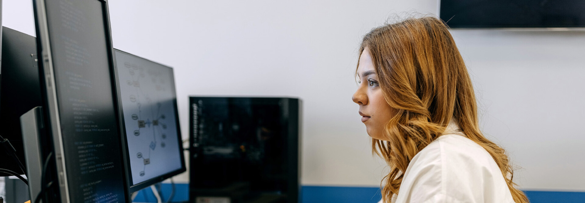 Student using computer