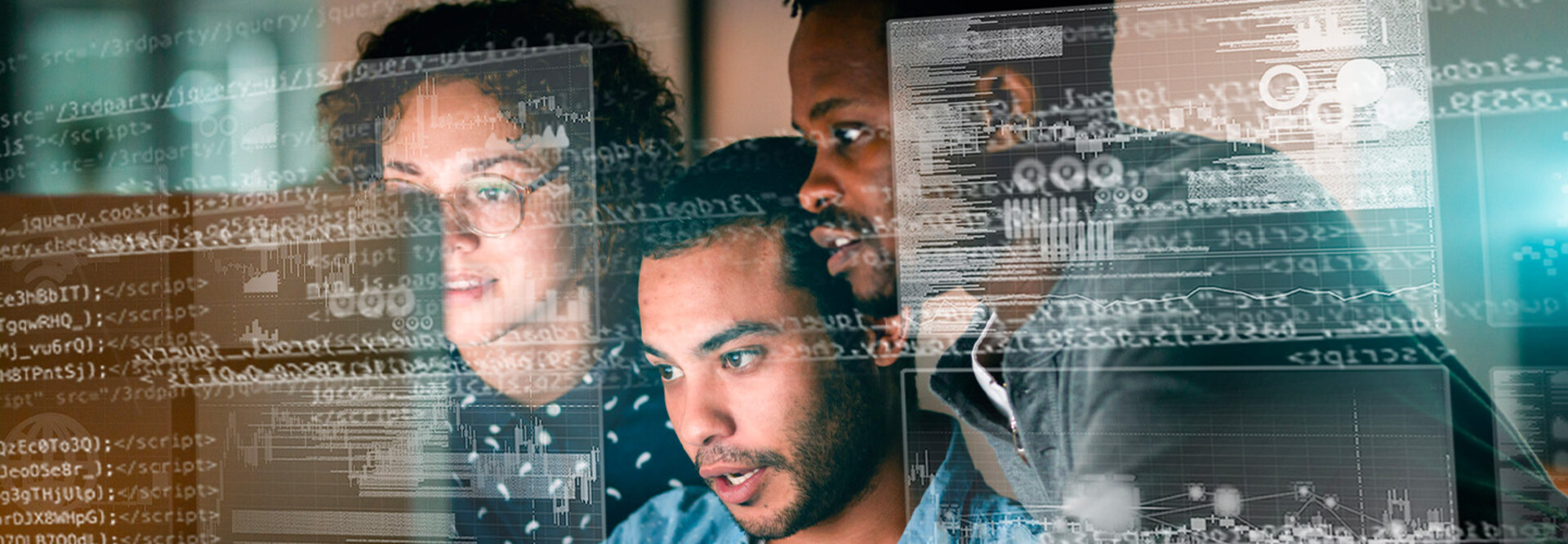 Students reviewing data in class