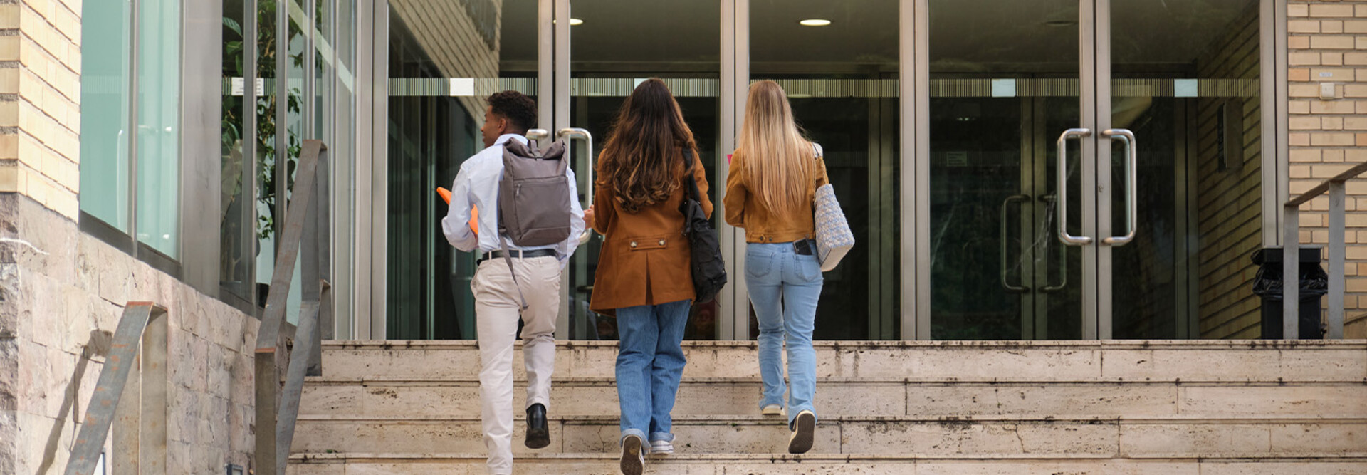 Students on college campus