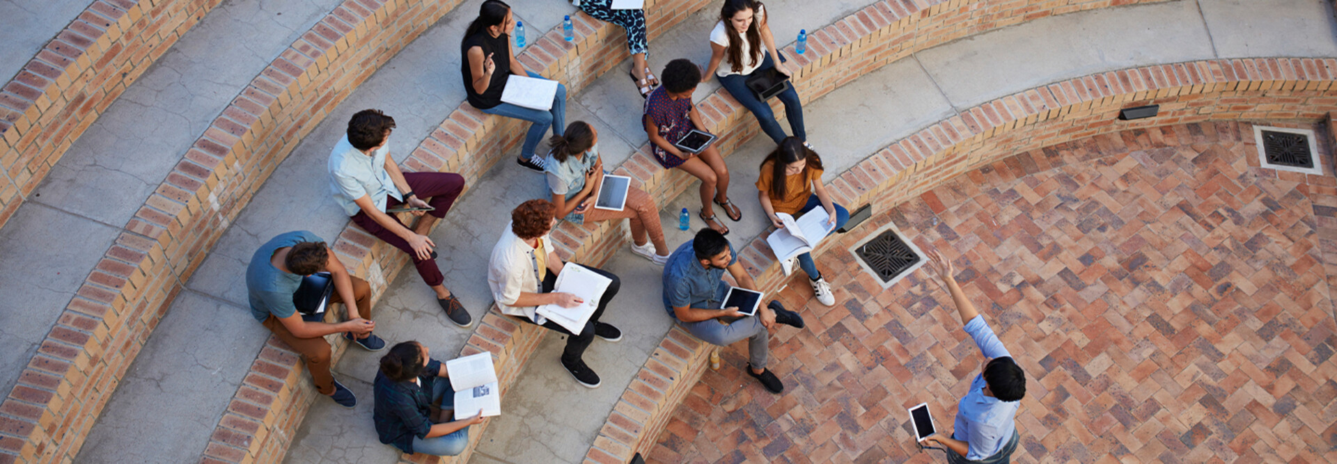 College outdoor class