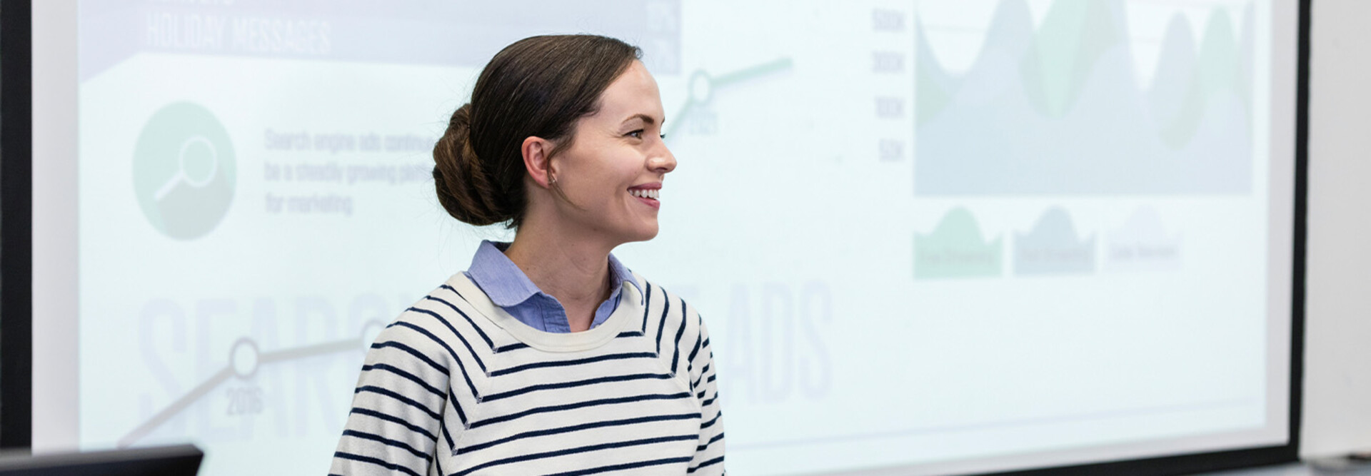 Professor teaching class