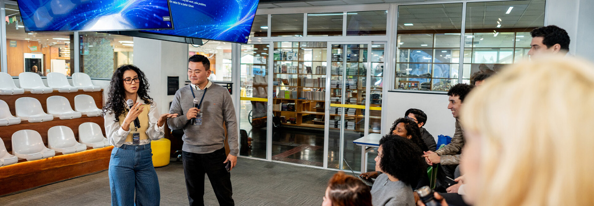 People giving a presentation