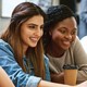 Students studying in class