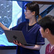 Health care professionals looking at medical x-rays