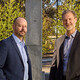Daniel Suchy and Brett Pollak pose for a photo at the University of California, San Diego