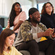 Students in a dorm room 