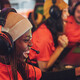 Esports team competing