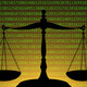 balance on a background of numbers