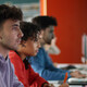 Students using computers