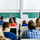 Professor instructing class