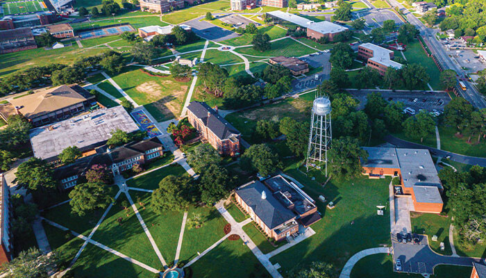 Aerial view of FVSU campus