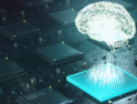 Artificial intelligence concept art digital brain