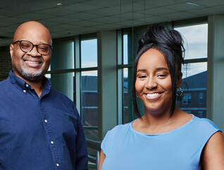 Posed photograph of Terrence Wolfork and Courtney Howard at FVSU
