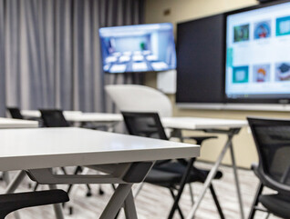 Interactive whiteboards in a classroom