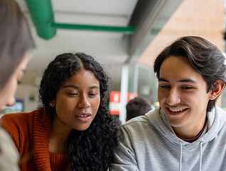 Students studying together