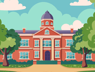 Illustration of schoolhouse