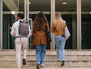 Students on college campus