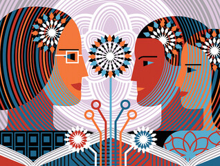 Concept image of student mental health benefitting from AI