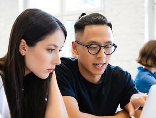 Students collaborating