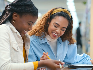 Students working together