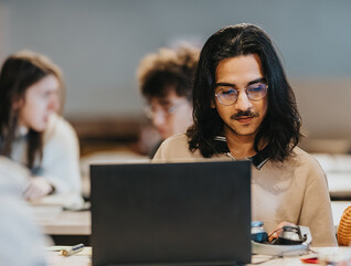 College students using AI