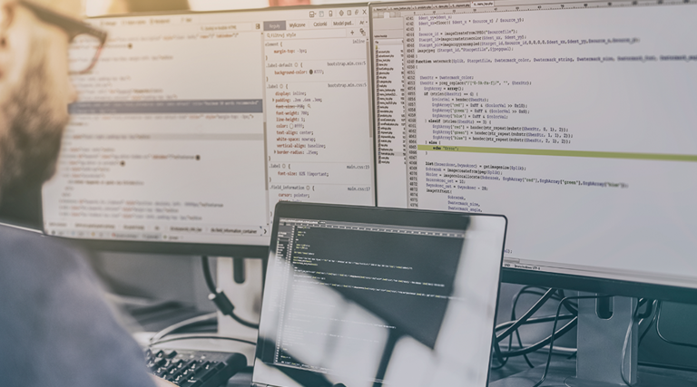 Man coding