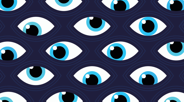 Illustration of eyes looking several different directions