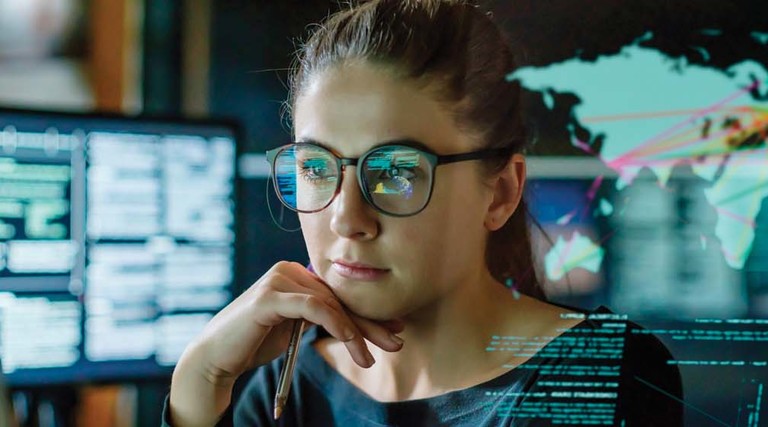 Person working on computer