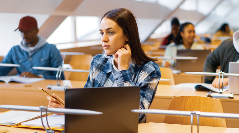 Student learning in classroom