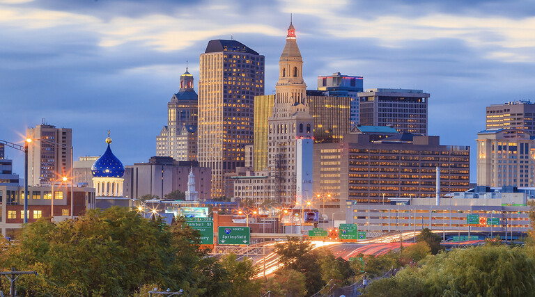 Skyline of downtown Hartford, Connecticut