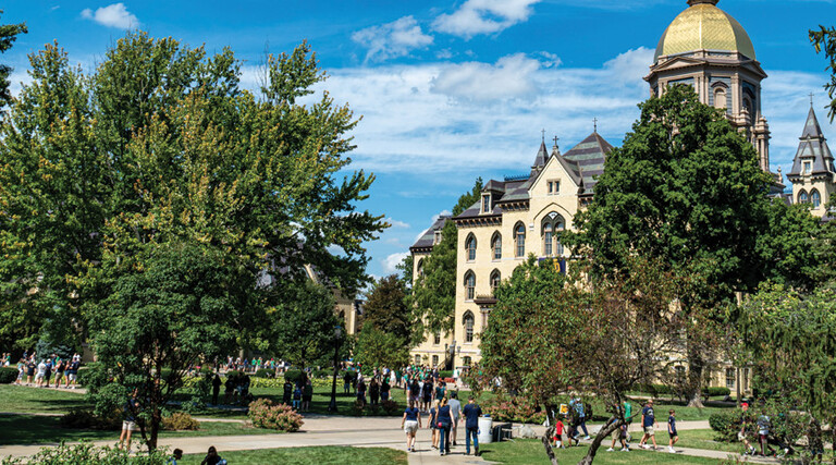 The campus of the University of Notre Dame