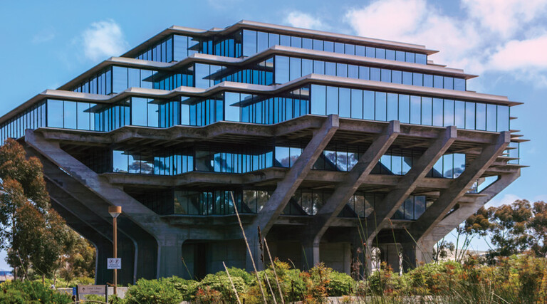A building on the campus of UC San Diego
