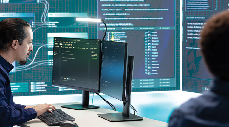 University IT staff coding