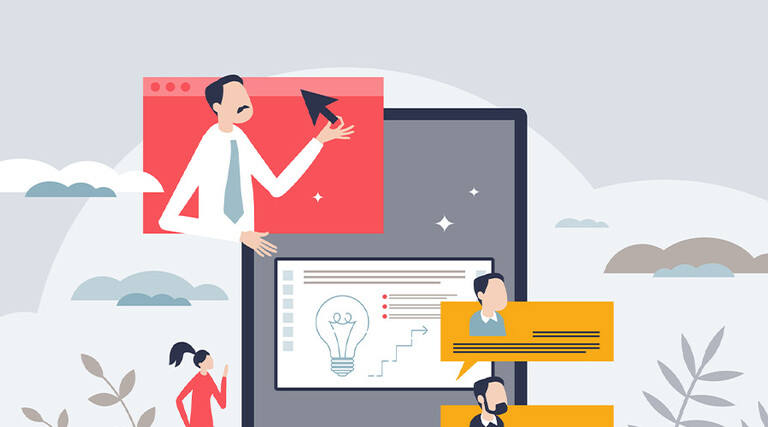 Illustration of multi tech meeting