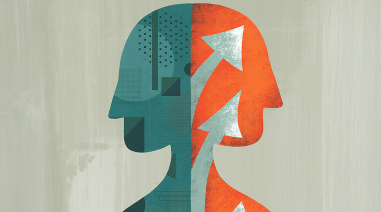 Two-sided head with arrows