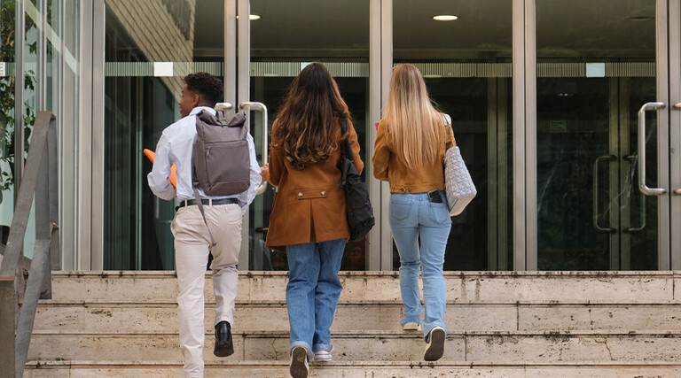 Students on college campus