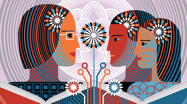 Concept image of student mental health benefitting from AI