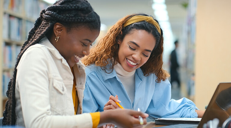 Students working together