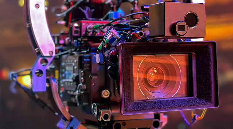Camera in studio