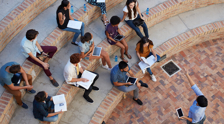 College outdoor class