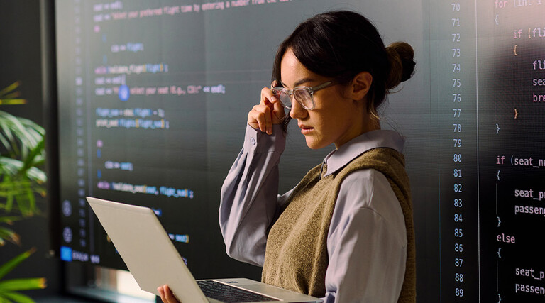 Person using computer