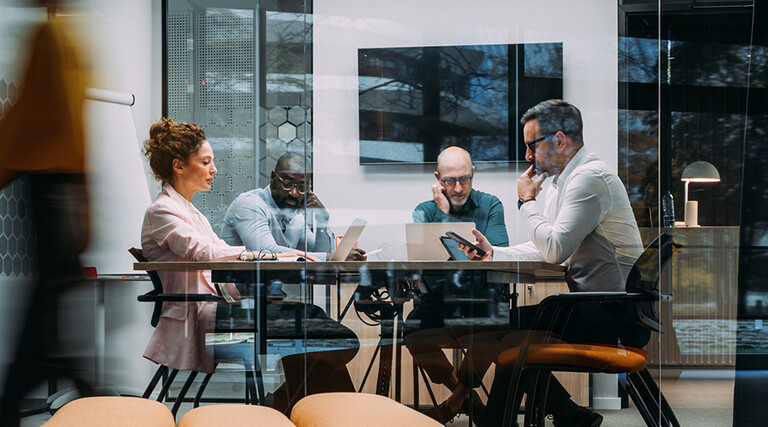 Business associates in a meeting room