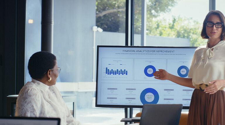 Person presenting data