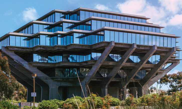 A building on the campus of UC San Diego