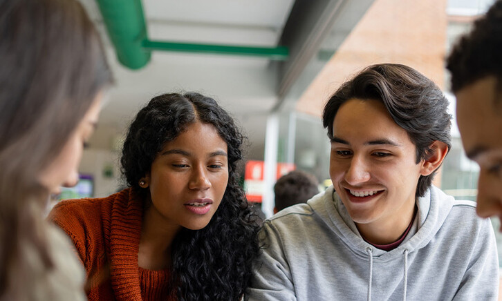 Students studying together