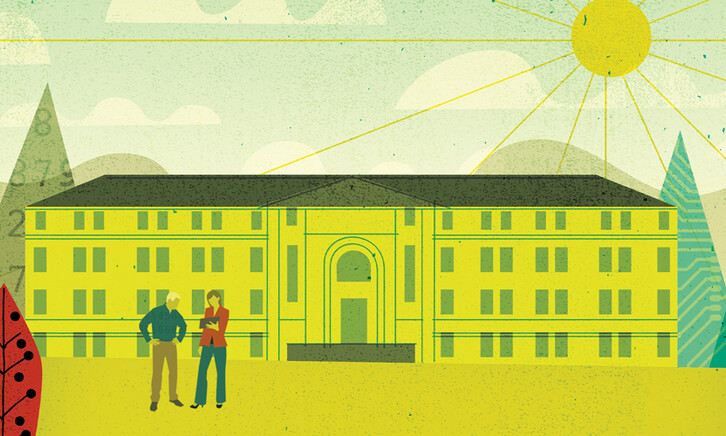 Illustration of schoolhouse