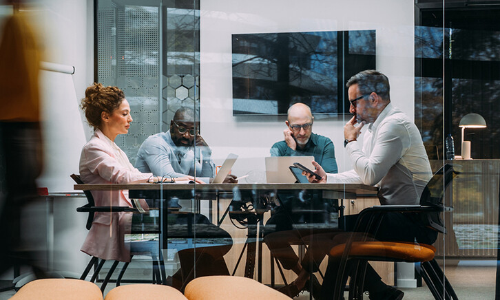 Business associates in a meeting room