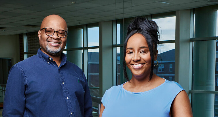 Posed photograph of Terrence Wolfork and Courtney Howard at FVSU