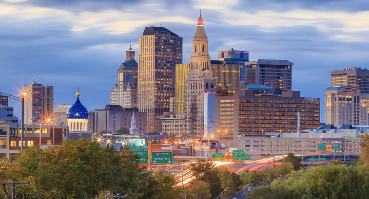 Skyline of downtown Hartford, Connecticut