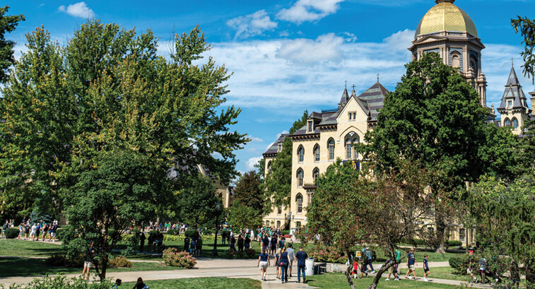 The campus of the University of Notre Dame